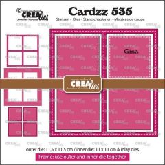 Crealies Cardzz Frame & Inlay Gina CLCZ535 max. 11,5 x 11,5 cm (115634/5535) *