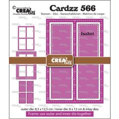 Crealies Cardzz Frame & Inlay Isabel CLCZ566 max. 8,5 x 12,5 cm  (115634/5556) *