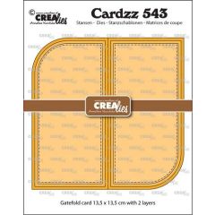 Crealies Cardzz Gatefold Card met 2 afgeronde hoeken CLCZ543 13,5x13,5cm (115634/5543) *