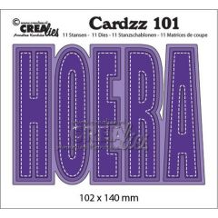 Crealies Cardzz no 101 HOERA (NL) CLCZ101 102x140mm (115634/5301) *