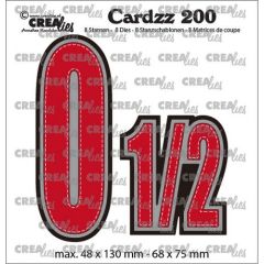 Crealies Cardzz no CLCZ200 Cijfers 0 en 1/2 CLCZ200 48x130 - 68x75 mm (115634/5400) *