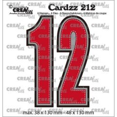 Crealies Cardzz no CLCZ212 Cijfers 1 en 2 CLCZ212 38x130 - 48x130 mm (115634/5412) *