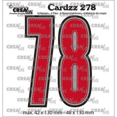 Crealies Cardzz no CLCZ278 Cijfers 7 en 8 CLCZ278 42x130 - 48x130 mm (115634/5478) *