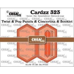 Crealies Cardzz Twist & Pop B2 - boekje verlengde zeshoek CLCZ323 92x90 - 36x79mm (115634/5423) *
