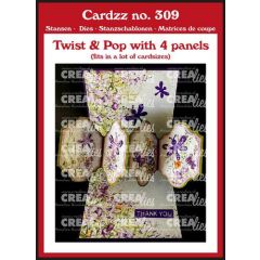 Crealies Cardzz Twist & pop up - Panelen A CLCZ309 65x260mm (115634/5509) *
