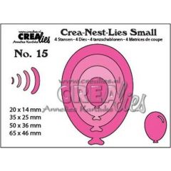 Crealies Crea-nest-dies small no. 15 4x ballon ovaal CNLS15 / max. 65 x 46 mm (115634/1215) *