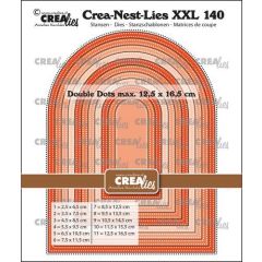 Crealies Crea-nest-dies XXL Boog hoog dubbele stippenlijn CLNESTXXL140 max. 12,5x16,5 cm (115634/0140) *