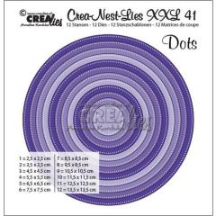 Crealies Crea-nest-dies XXL no. 41 Cirkels met stippen max. 13,5 cm / CLNestXXL41 (115634/0041) *