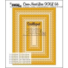 Crealies Crea-nest-dies XXL no. 56 scalloped rectangles max. 12,5x16,5 cm / XXL56 (115634/0156) *