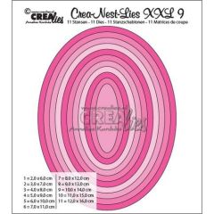 Crealies Crea-nest-dies XXL no. 9 stans ovaal basis CLNestXXL09 / 6 cm - 16 cm (115634/0009) *