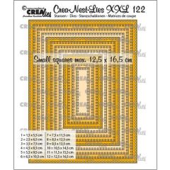 Crealies Crea-nest-dies XXL Rechthoeken met vierkante gaatjes CLNestXXL122 max.12,5x16,5cm (115634/0122) *