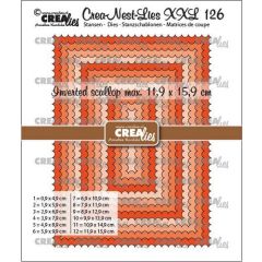 Crealies Crea-nest-dies XXL Rechthoeken omgekeerde scallop CLNestXXL126 11,9x15,9cm (115634/0126) *