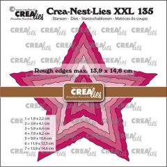 Crealies Crea-nest-dies XXL Sterren met ruwe rand CLNestXXL135 max. 13,9x14,6cm (115634/0135) *