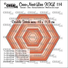 Crealies Crea-nest-dies XXL Zeshoeken CLNestXXL114 13x11,3cm (115634/0114) *