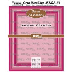 Crealies Crea-Nest-Lies Mega Rechthoek glad halve cm CLNestMega87 For A4 machine: max. 20,5 x 24,5 cm (115634/1687) *