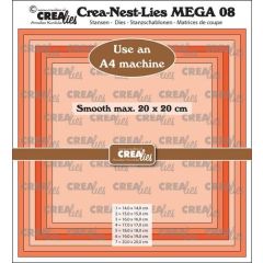 Crealies Crea-Nest-Lies Mega Vierkant glad CLNestMega08 For A4 machine: max. 20 x 20 cm (115634/1608) *