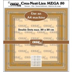 Crealies Crea-Nest-Lies Mega Vierkant stippen CLNestMega50 For A4 machine: max. 20 x 20 cm (115634/1650) *