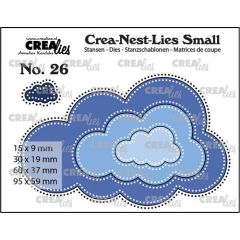 Crealies Crea-nest-Lies Small Wolken CNLS26 95x59mm (115634/1226) *