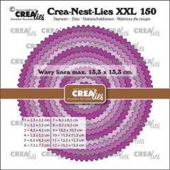 Crealies Crea-Nest-Lies XXL Cirkels met golfrandje CLNestXXL150 13,3x13,3 cm (115634/1150) *