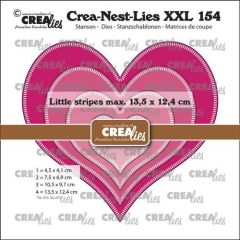 Crealies Crea-Nest-Lies XXL Harten met kleine streepjes CLNestXXL154 13,5x12,4 cm (115634/1154) *