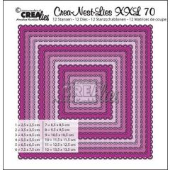 Crealies Crea-Nest-Lies XXL no 70 Squares with open scallop max. 13,5x13,5 cm / CNLXXL70 (115634/0170) *