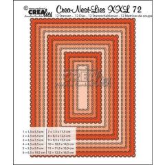 Crealies Crea-Nest-Lies XXL no 72 Rectangles with open scallop max. 12,5x16,5 cm / CNLXXL72 (115634/0172) *