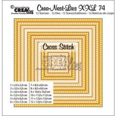 Crealies Crea-Nest-Lies XXL no 74 kruissteek vierkant max. 13x13 cm / CLNestXXL74 (115634/0174) *