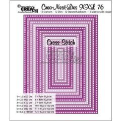 Crealies Crea-Nest-Lies XXL no 76 kruissteek rechthoek max. 12x16 cm / CLNestXXL76 (115634/0176) *