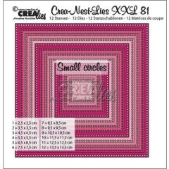 Crealies Crea-Nest-Lies XXL no 81 vierkanten -kleine gaatjes CLNestXXL81 13,5x13,5cm (115634/0181) *
