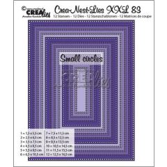 Crealies Crea-Nest-Lies XXL no 83 rechthoek - kleine gaatjes CLNestXXL83 16,5x12,5cm (115634/0183) *