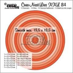 Crealies Crea-Nest-Lies XXL no 84 gladde cirkels halve cm CLNestXXL84 13,5x13,5 cm (115634/0184) *