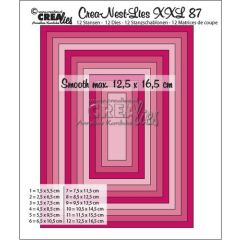 Crealies Crea-Nest-Lies XXL no 87 gladde rechthoeken halve cm CLNestXXL87 12,5x16,5 cm (115634/0187) *