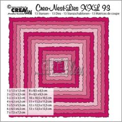 Crealies Crea-Nest-Lies XXL no 93 Vierkanten met ruwe randen CLNestXXL93 135 x 135mm (115634/0193) *