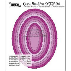 Crealies Crea-Nest-Lies XXL no 94 Ovalen met ruwe randen CLNestXXL94 125 x 165mm )115634/0194) *