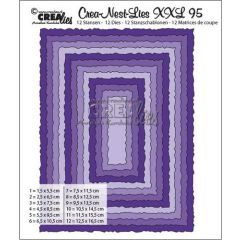 Crealies Crea-Nest-Lies XXL no 95 Rechthoeken met ruwe randen CLNestXXL95 125 x 165mm (115634/0195) *