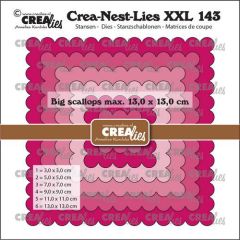Crealies Crea-Nest-Lies XXL Vierkanten met grote schulprand CLNestXXL143 max. 13 x 13 cm (115634/0143) *
