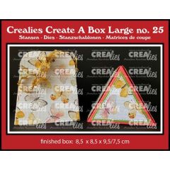 Crealies Create A Box Driehoek doosje groot CCABL25 finishedbox:8,5x8,5x9,5/7,5cm (115634/2425) *