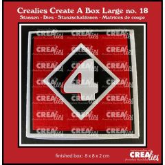 Crealies Create A Box Large Adventsdoosje 8 cm met cijfers CCABL18 finished: 8x8x2 cm (115634/2418) *