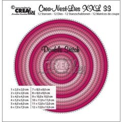 Crealies Double Stitch Circles max. 13 x 13 cm / CLNestXXL33 (115634/0033) *