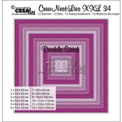 Crealies Double Stitch Square max. 13 x 13 cm / CLNestXXL34 (115634/0034) *