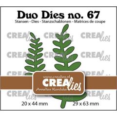 Crealies Duo Dies Blaadjes 18 CLDD67 29 x 63 mm + 20 x 44 mm (115634/0767) *