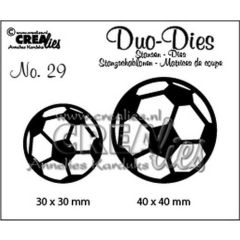 Crealies Duo Dies no. 29 voetballen 30x30mm-40x40mm / CLDD29 (115634/0729) *