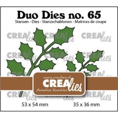 Crealies Duo Dies no. 65 Hulst blaadjes 17 CLDD65 53x54mm (115634/0765) *