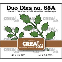 Crealies Duo Dies no. 65a Hulst blaadjes 18 CLDD65A 53x54mm (115634/0785) *