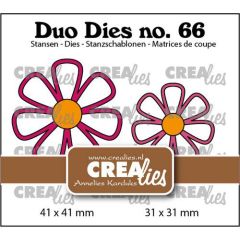 Crealies Duo Dies Open bloemen no. 28 CLDD66 31 x 31 mm + 41 x 41 mm (115634/0766) *