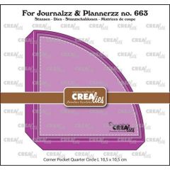Crealies For Journalzz & Plannerzz Corner pocket kwart rond L 10,5 cm CLJP663 10,5x10,5 cm (115635/2663) *