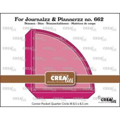 Crealies For Journalzz & Plannerzz Corner pocket kwart rond M 8,5 cm CLJP662 8,5x8,5 cm (115635/2662) *