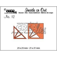 Crealies Insider or Out Corners F driehoek CLIO12 25 x 25 mm - 21 x 21 mm (115634/1012) *