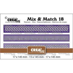 Crealies Mix&Match Strips A CLMIX18 17/15/17 x 145 mm (115634/4718) *