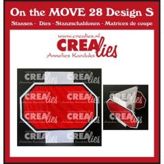 Crealies on the MOVE Design S Drieh. kaart halve achthoeken CLMOVE28 10x12/19 cm (115634/4828) *